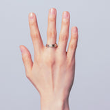 Polished Domed Asscher Diamond Ring - Gold-nunchi