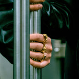 Yin Yang Dragon + Phoenix Ring Set - 14KT Gold-nunchi