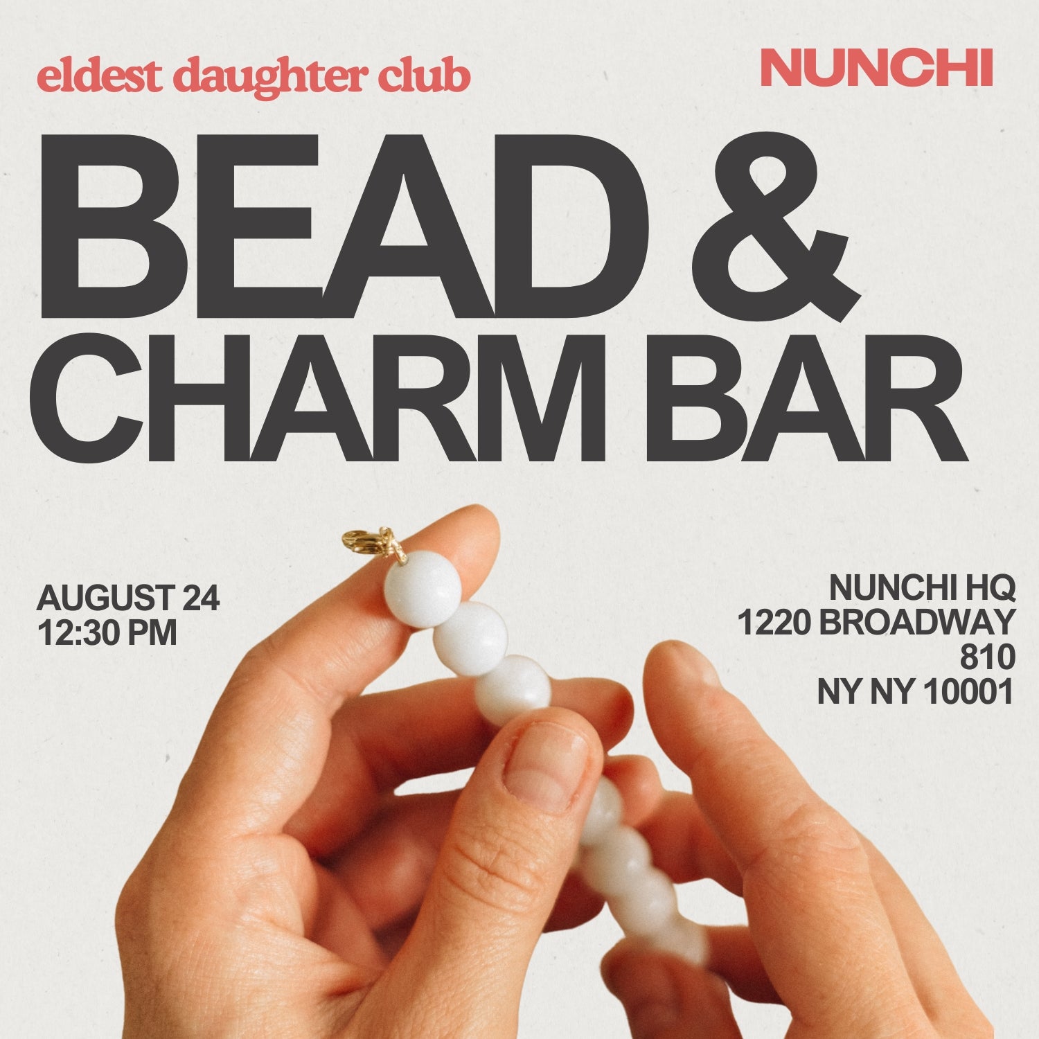 BEAD & CHARM BAR WORKSHOP WITH ELDEST DAUGHTER CLUB-nunchi