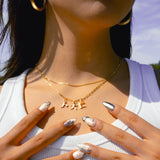 Molten Metal Hangul Charm - Gold-nunchi