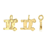 Molten Metal Hangul Charm - Gold-nunchi