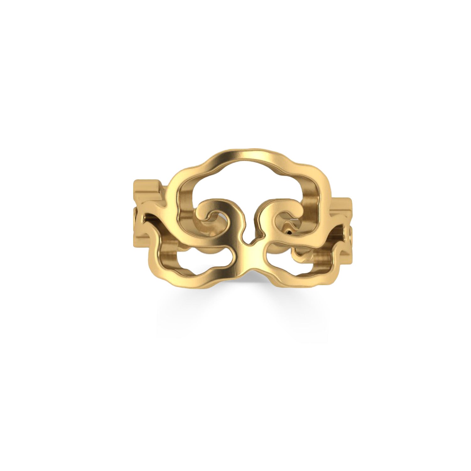 Minhwa Cloud Ear Cuff – Bold Edition Silver-nunchi