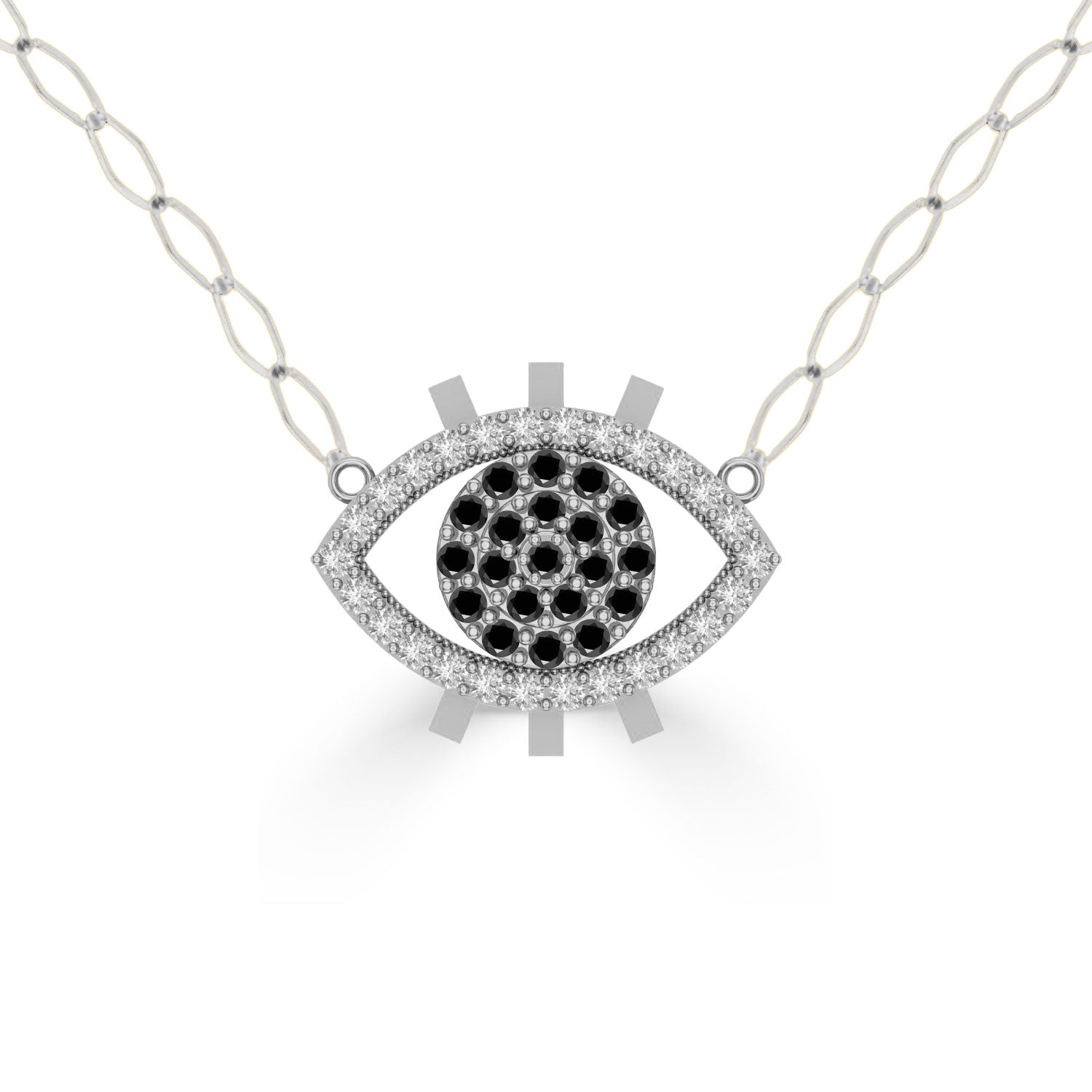 NUNCHI Black Diamond Eye Necklace - Gold-nunchi