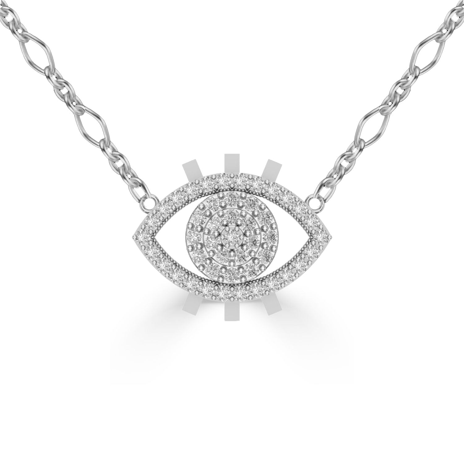 NUNCHI Eye Necklace - Silver-nunchi