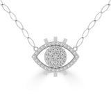 NUNCHI White Diamond Eye Necklace - Gold-nunchi