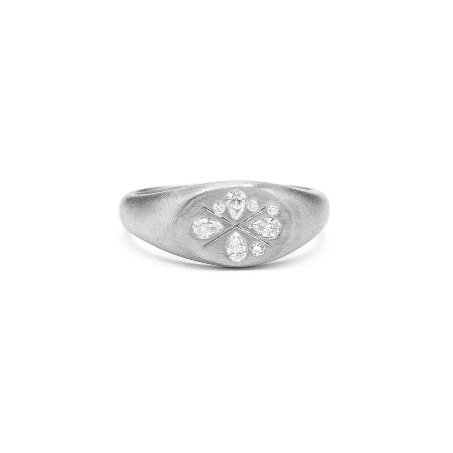 Watermelon Signet Ring - Silver-nunchi