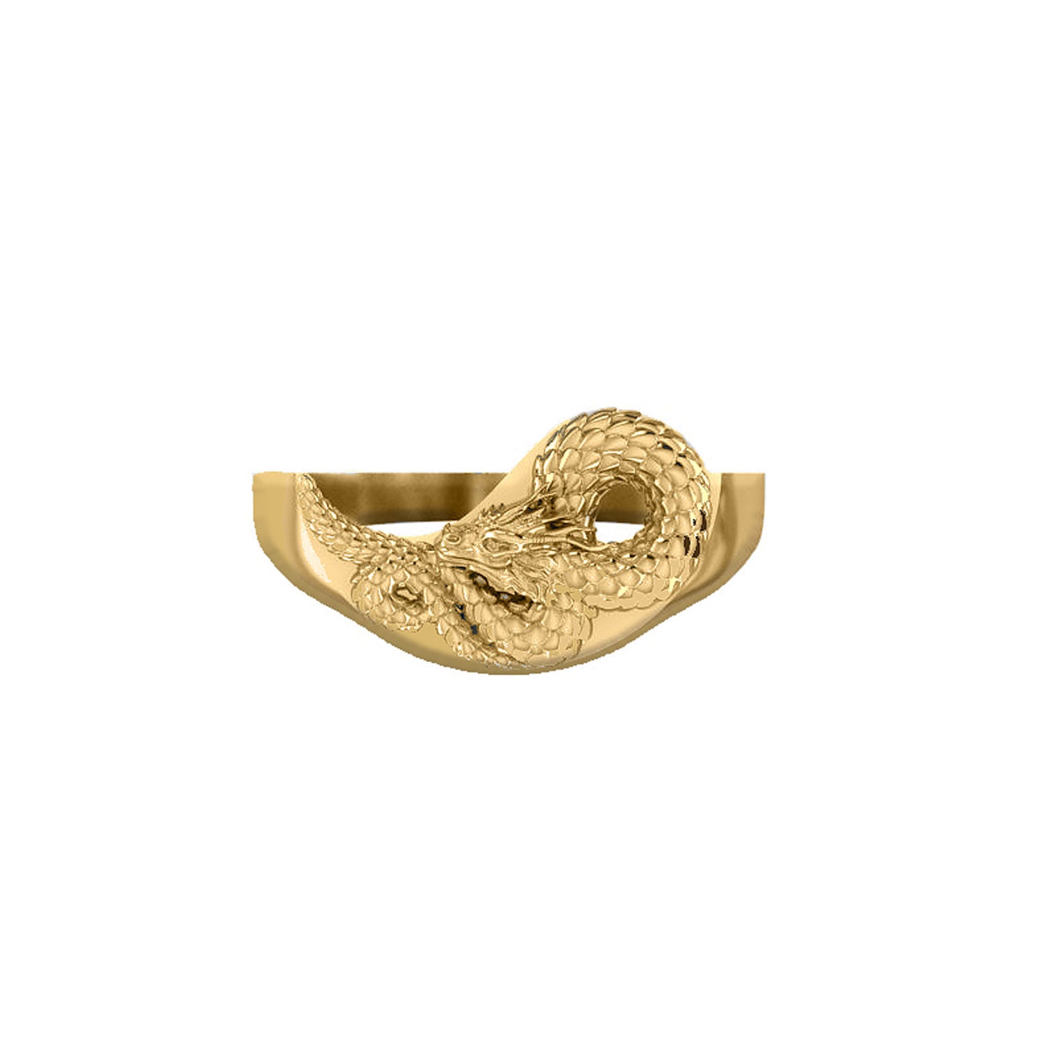 Yin Yang Dragon Ring - Gold Brass Sample-nunchi