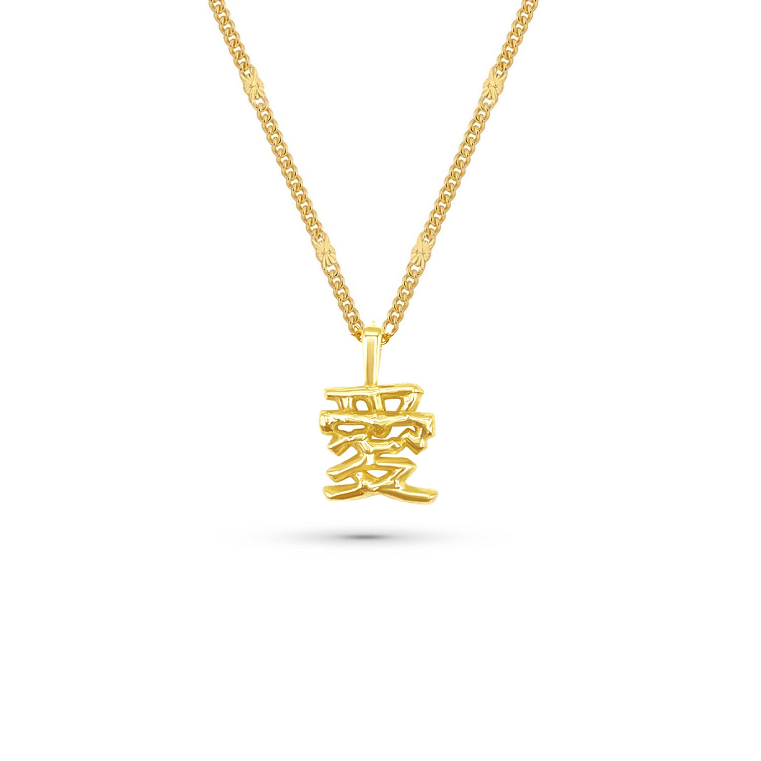 Molten "Love" Hanja Necklace - Gold-nunchi