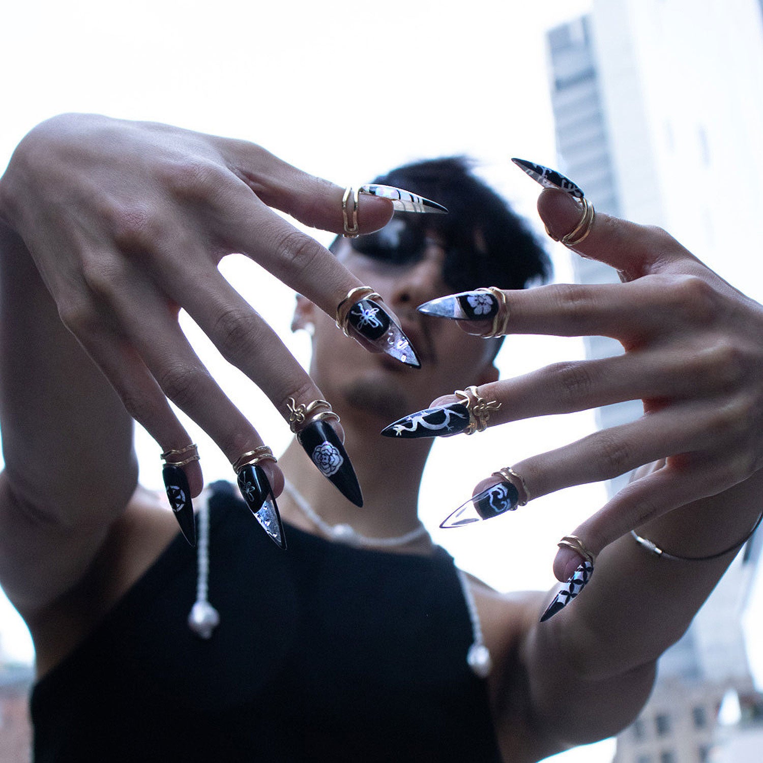 Norigae Lotus Nail Ring - Single-nunchi