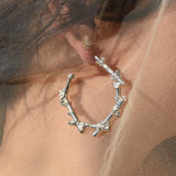 Rose Of Sharon Bamboo Hoops - Large-nunchi