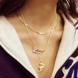 Duotone Nameplate Necklace-nunchi