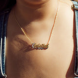 Duotone Nameplate Necklace-nunchi