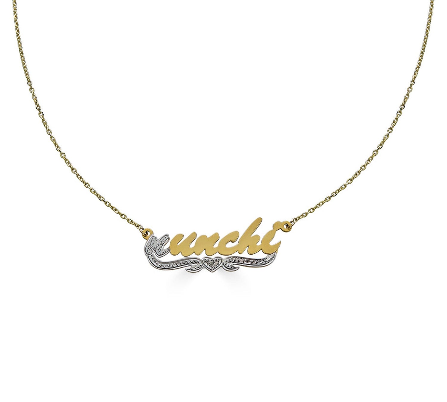 Duotone Nameplate Necklace-nunchi