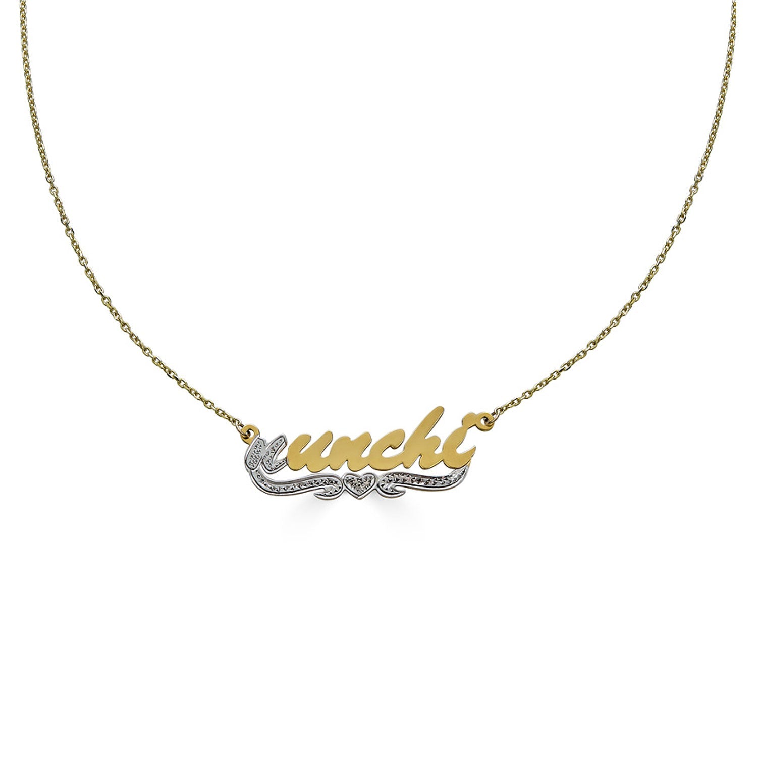 Duotone Nameplate Necklace-nunchi