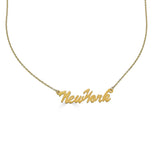 Customizable Nameplate Necklace - Gold-nunchi