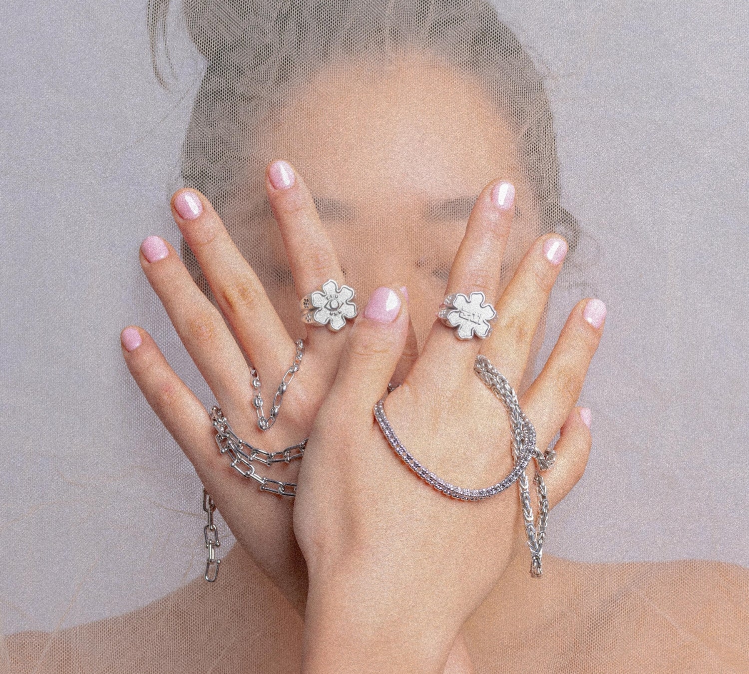 Diamond Cut Ice Chain Bracelet-nunchi