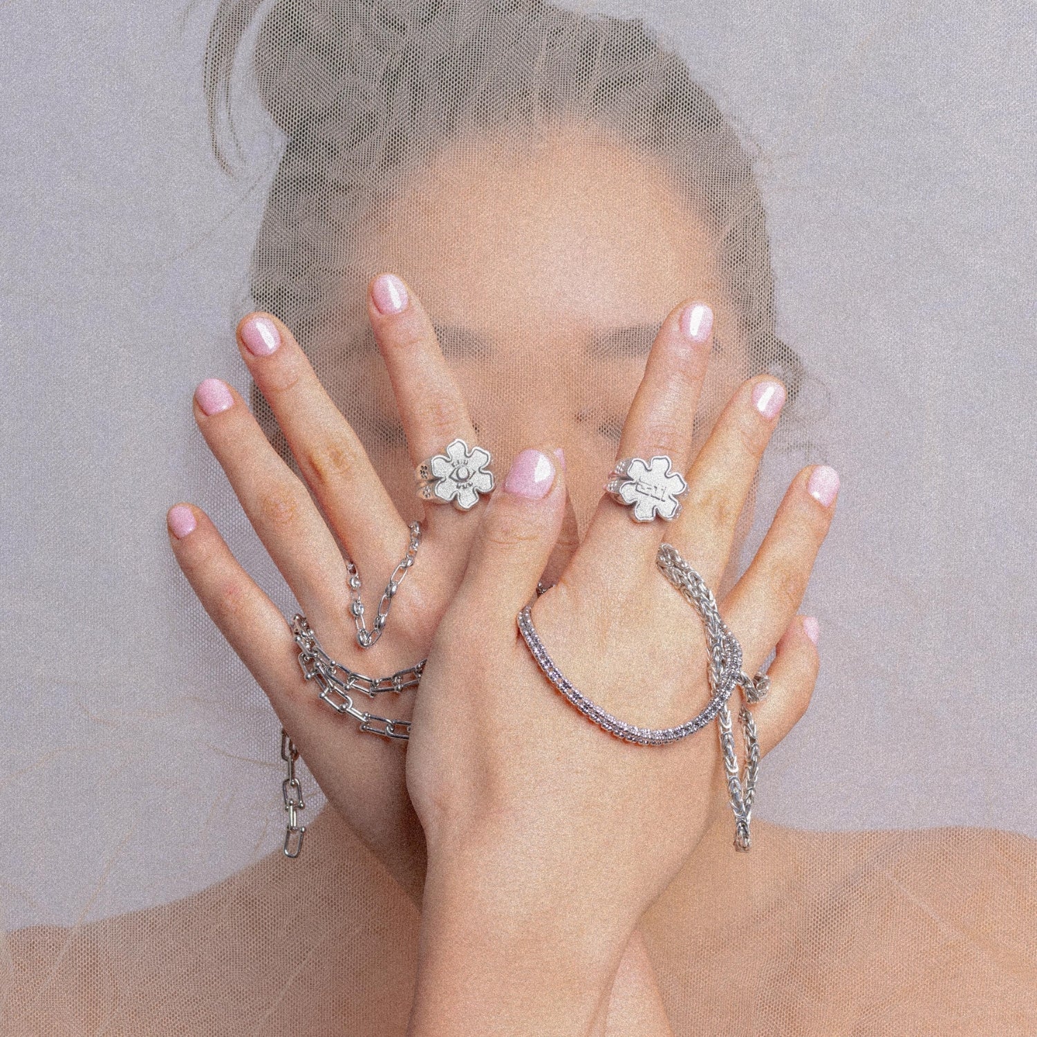 Diamond Cut Ice Chain Bracelet-nunchi