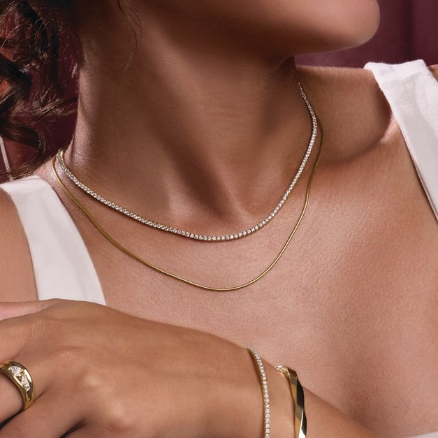 CZ Tennis Necklace-nunchi