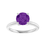 Customizable Round Cocktail Ring - Silver-nunchi