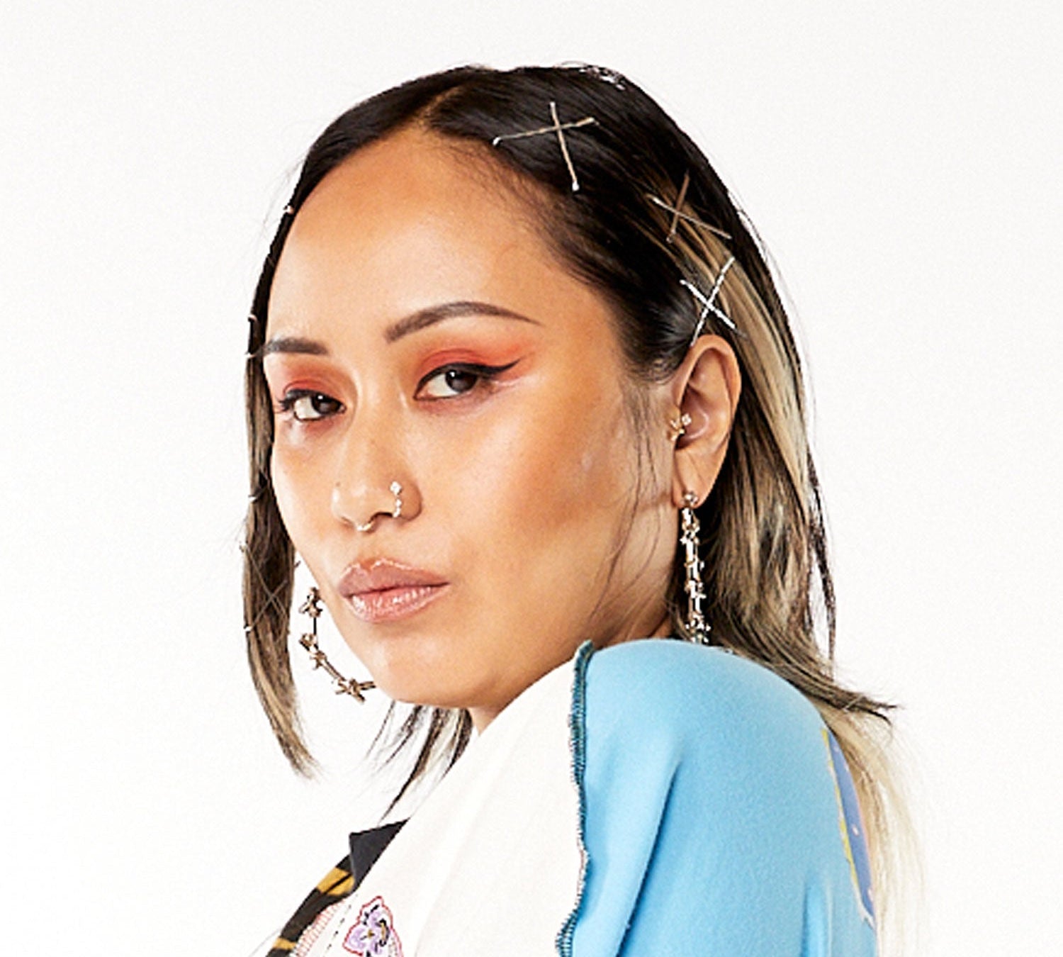 Rose Of Sharon Bamboo Hoops - Large-nunchi