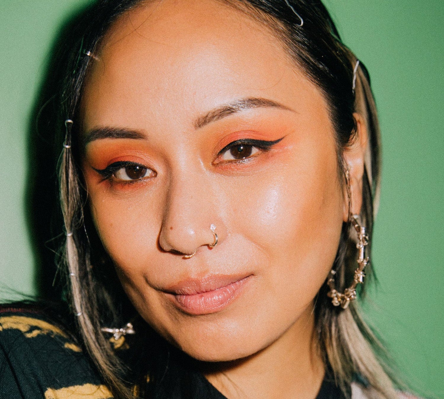 Rose Of Sharon Bamboo Hoops - Large-nunchi