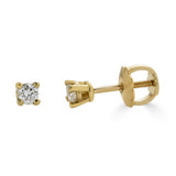 0.60 CT Brilliant Round Diamond Stud Earrings - Gold-nunchi