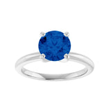Customizable Round Cocktail Ring - Silver-nunchi
