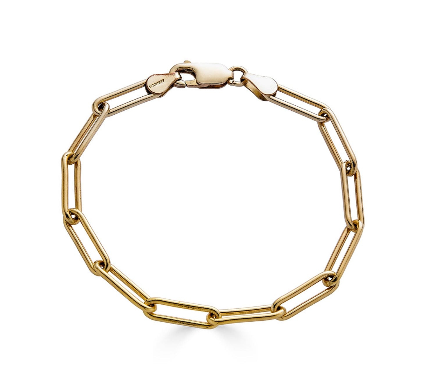 Bold Gold Paperclip Chain Bracelet-nunchi