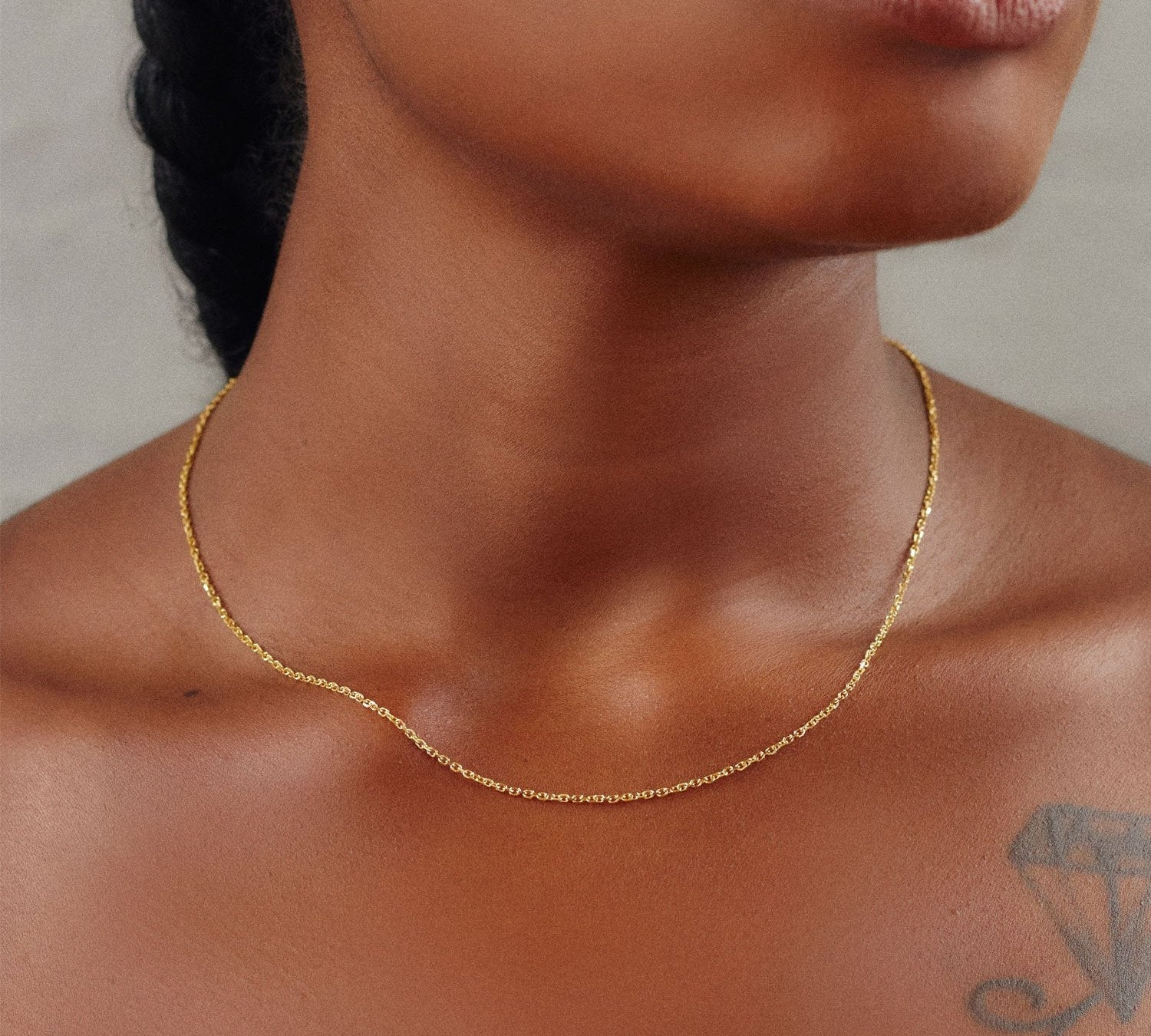 Diamond Cut Sparkle Chain Necklace-nunchi