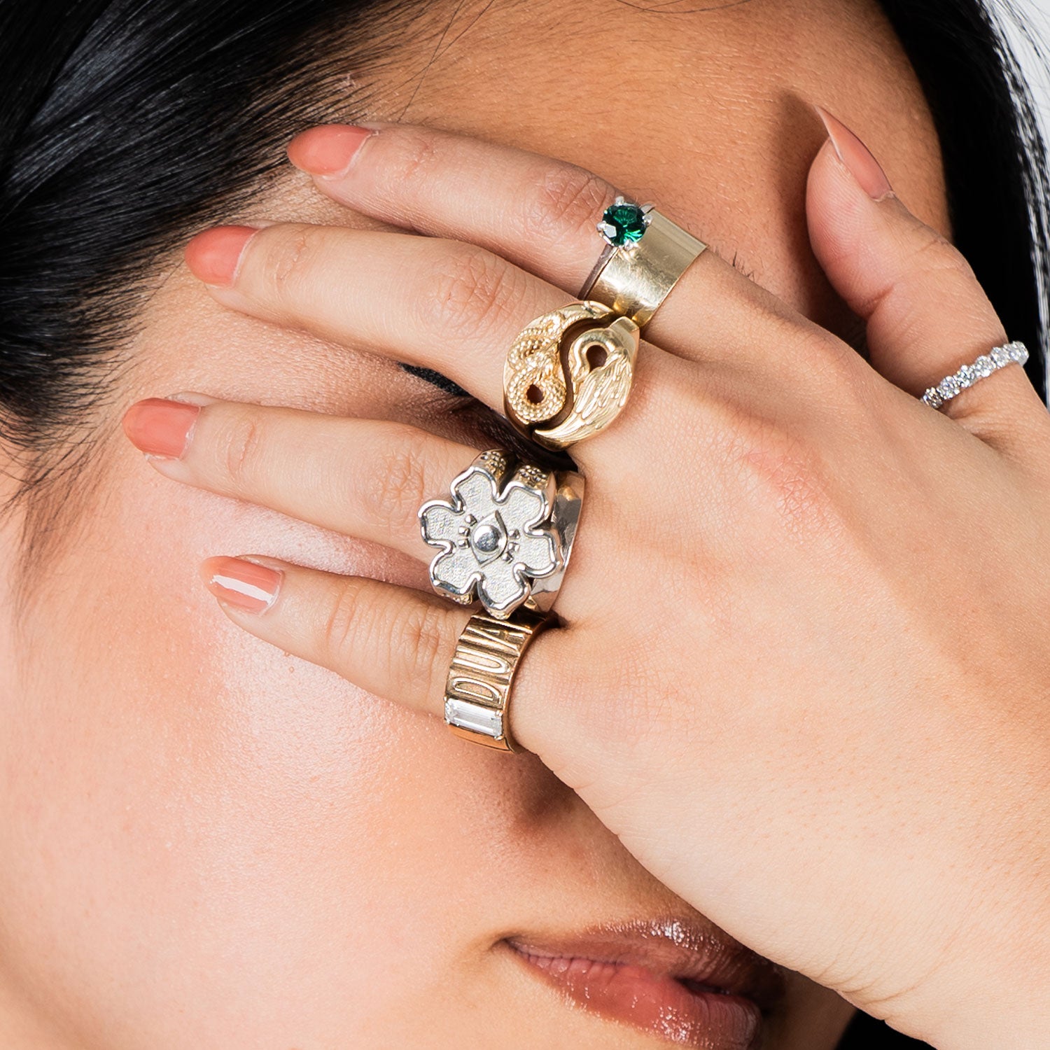 Round Pink Cocktail Ring-nunchi