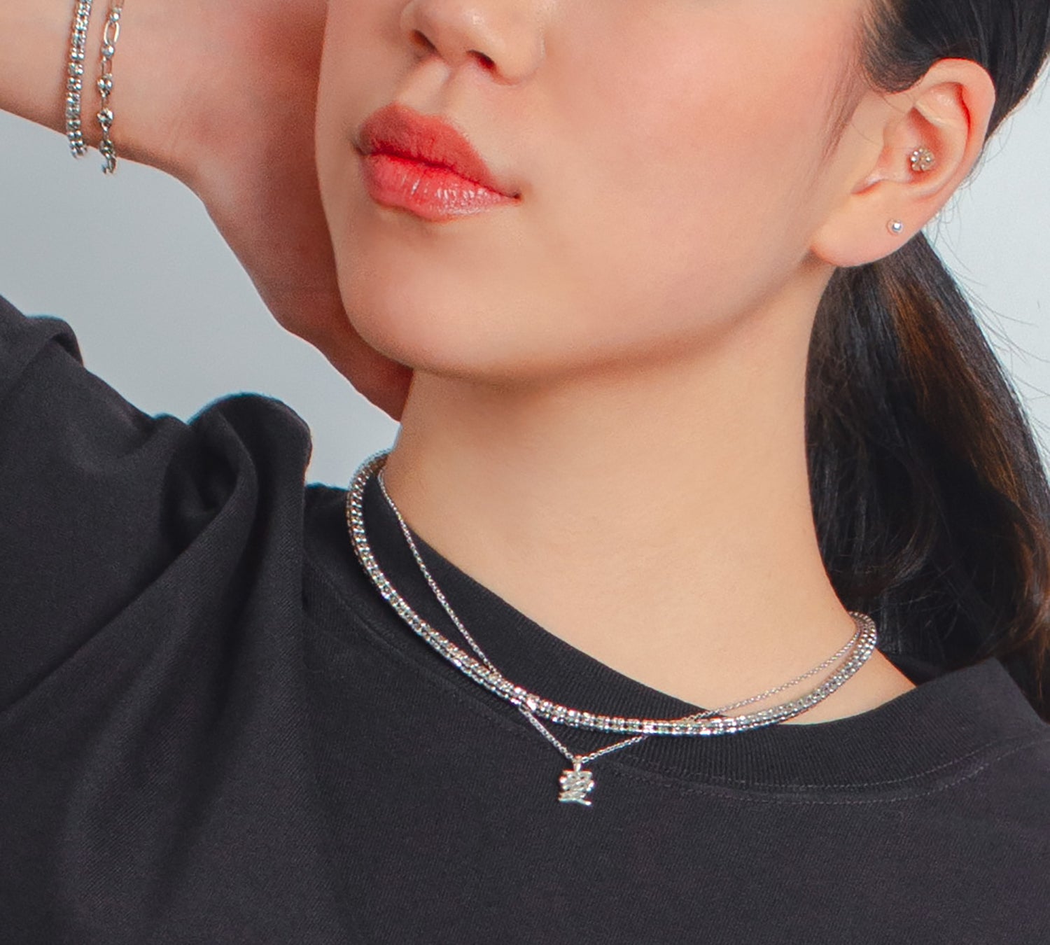 Diamond Cut Ice Chain Necklace-nunchi