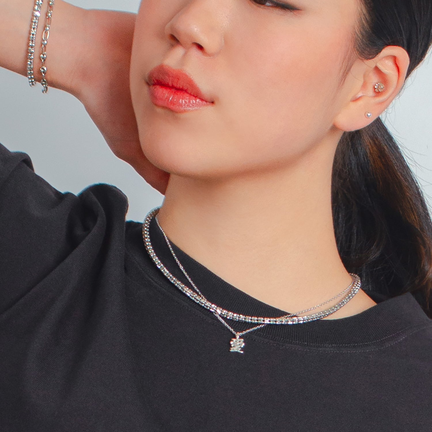 Diamond Cut Ice Chain Necklace-nunchi