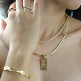 Diamond Cut Ice Chain Necklace - Gold