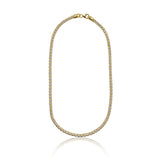 Diamond Cut Ice Chain Necklace - Gold
