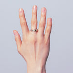 Polished Domed Asscher Diamond Ring - Silver-nunchi