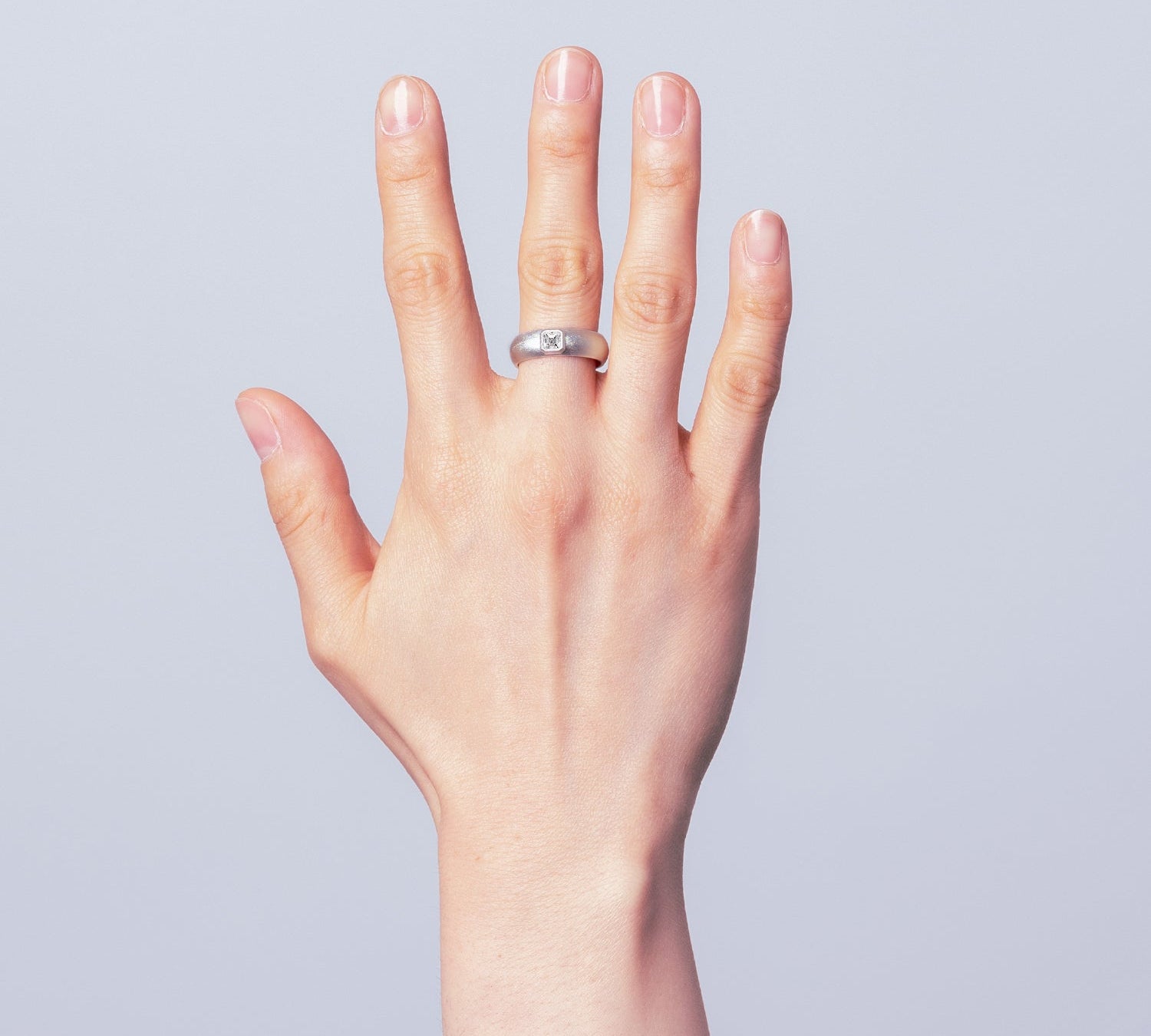 Customizable Domed Asscher Diamond Ring - Silver-nunchi