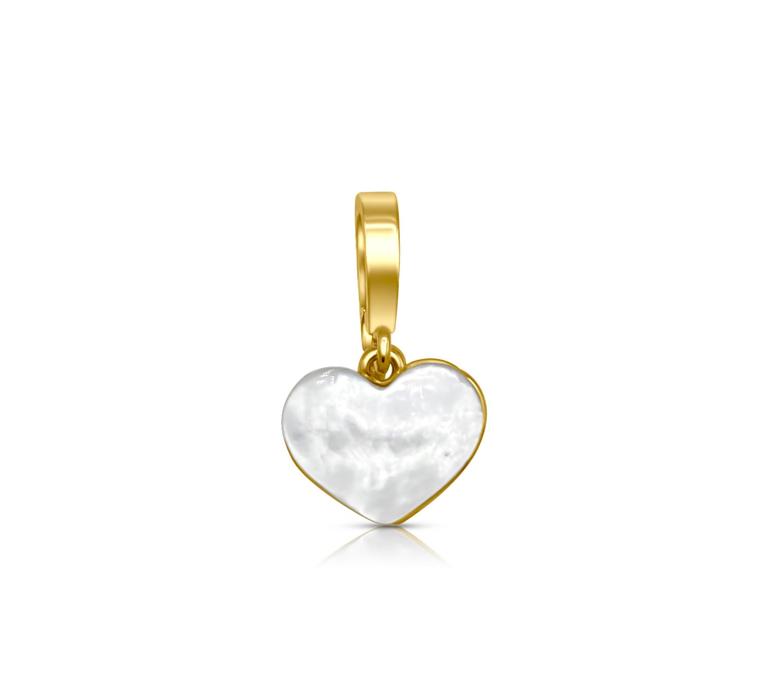 Double-Sided Pearl Heart Charm-nunchi