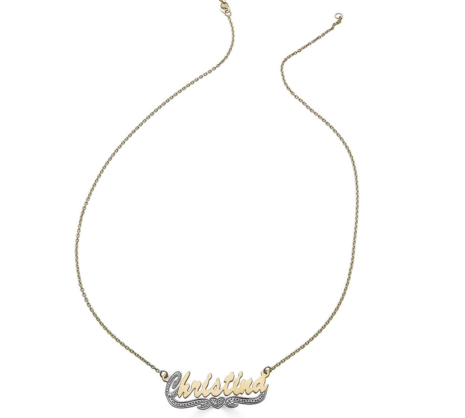 Duotone Nameplate Necklace-nunchi