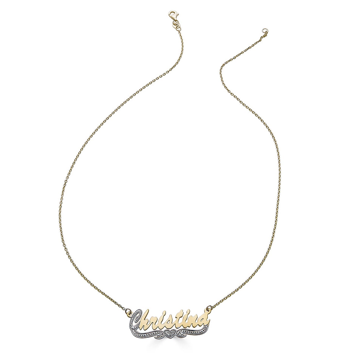 Duotone Nameplate Necklace-nunchi