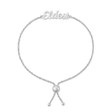 "Eldest" Script Nameplate Bracelet - Silver-nunchi