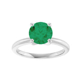 Customizable Round Cocktail Ring - Silver-nunchi