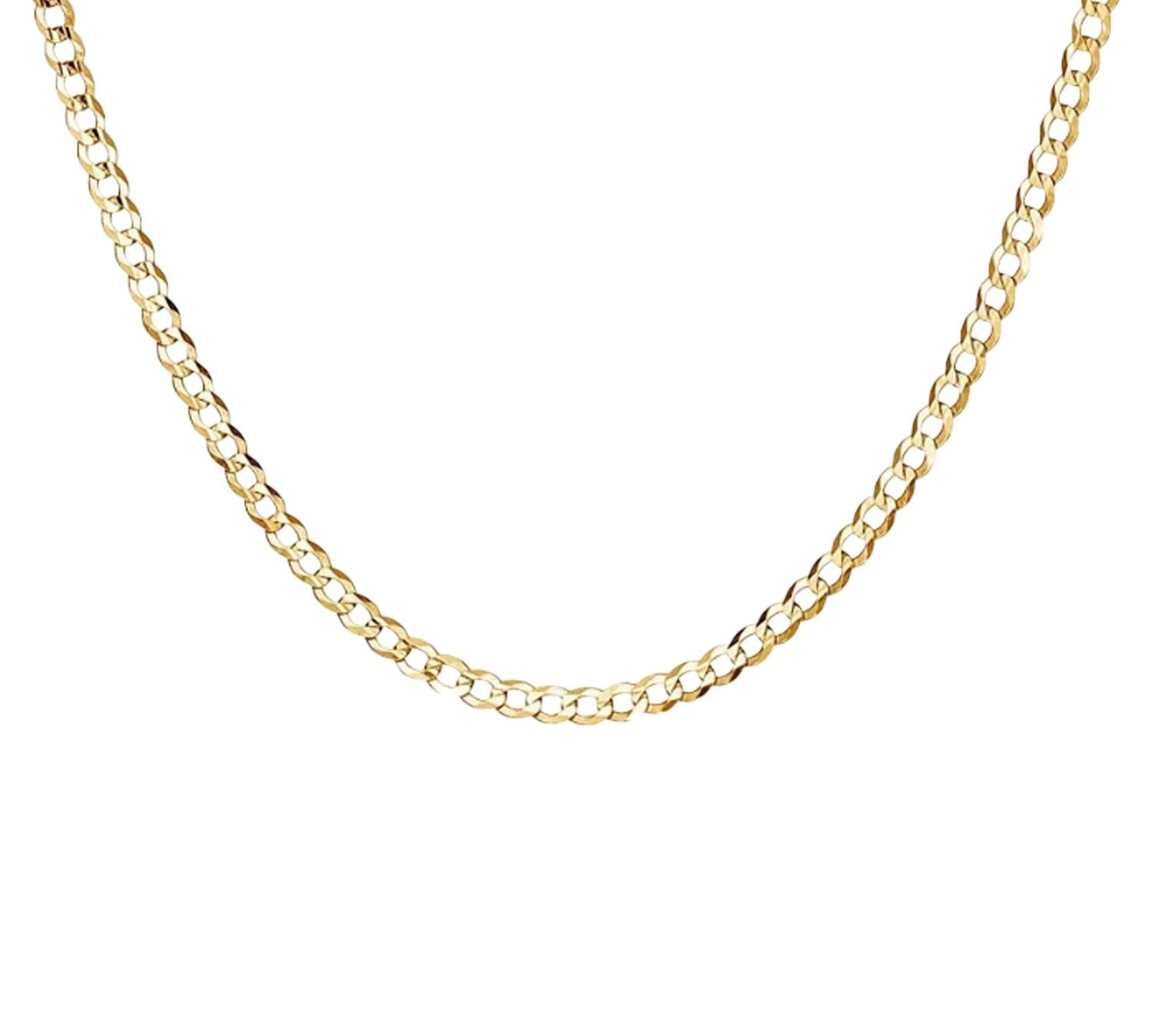 Flat Curb Chain Necklace-nunchi
