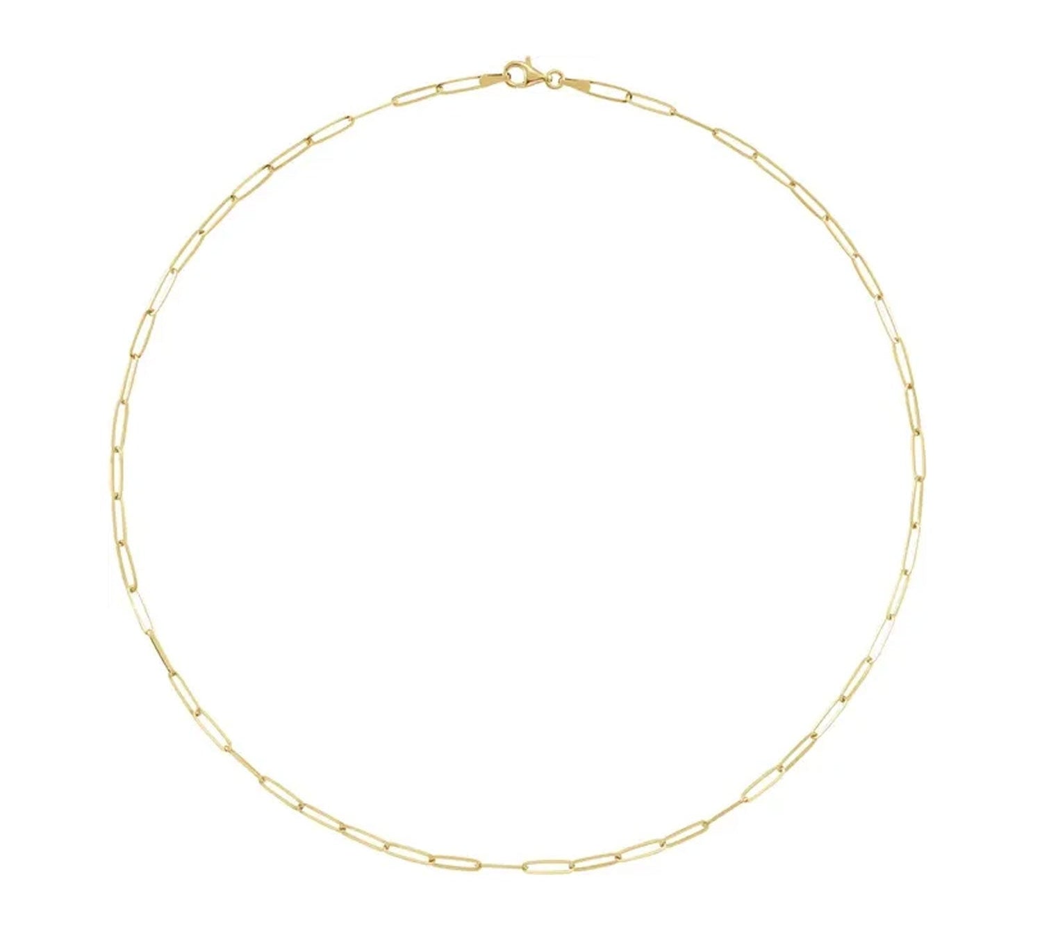 Paperclip Chain Necklace - Gold Filled-nunchi