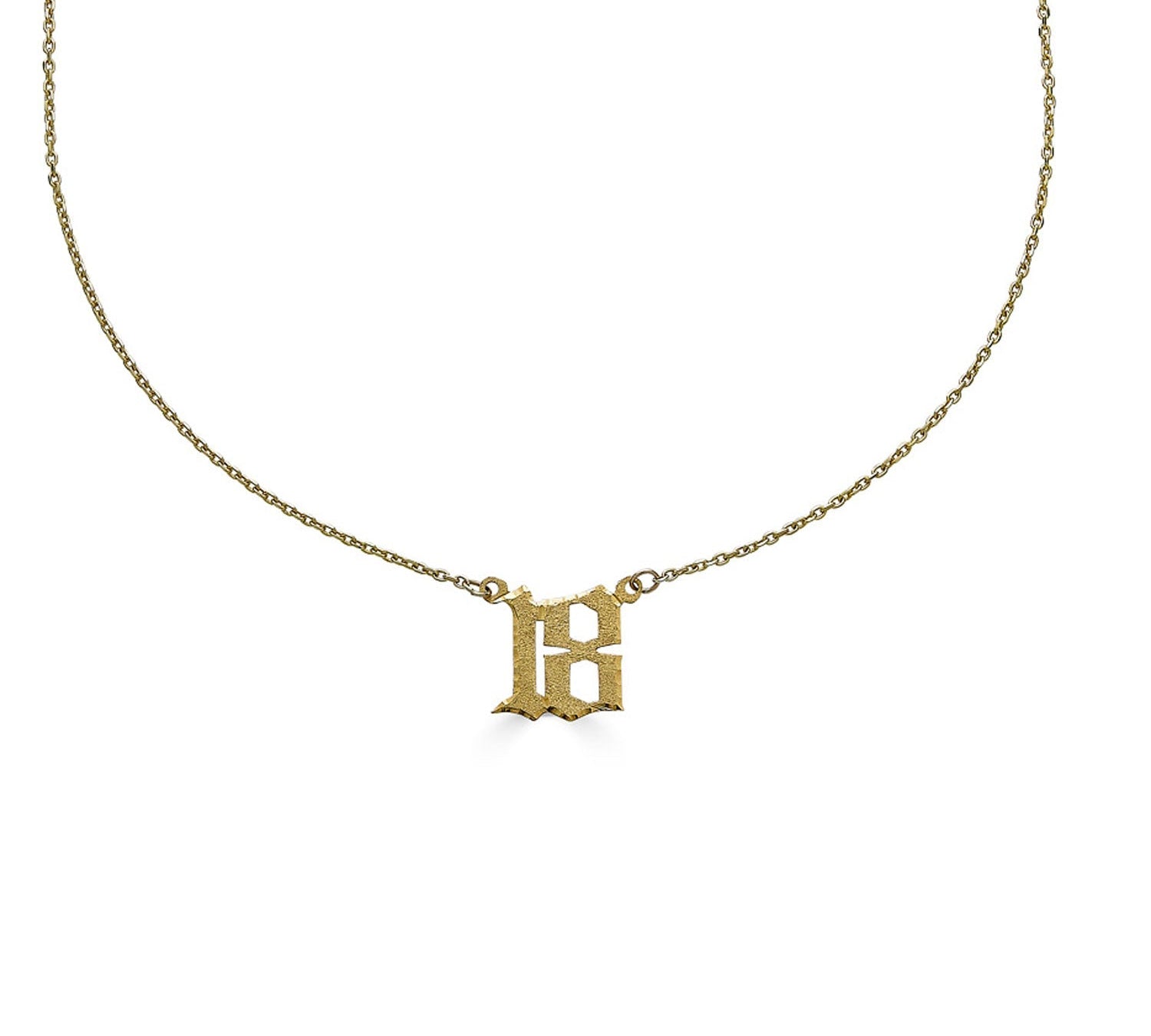 Gothic Initial/Number Necklace-nunchi