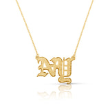 Gothic Initial/Number Necklace-nunchi