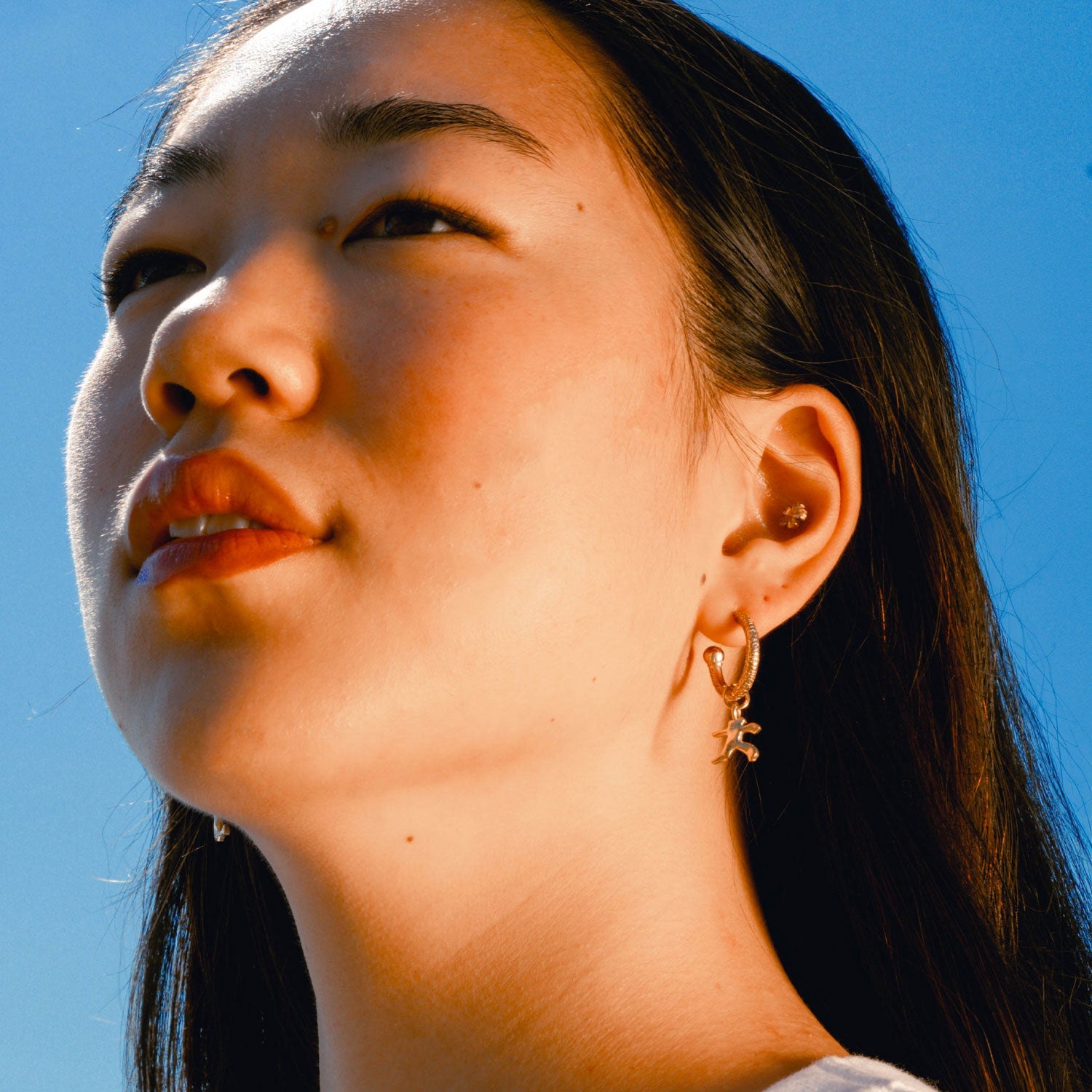 Molten Metal Hangul Charm - Gold Plated-nunchi