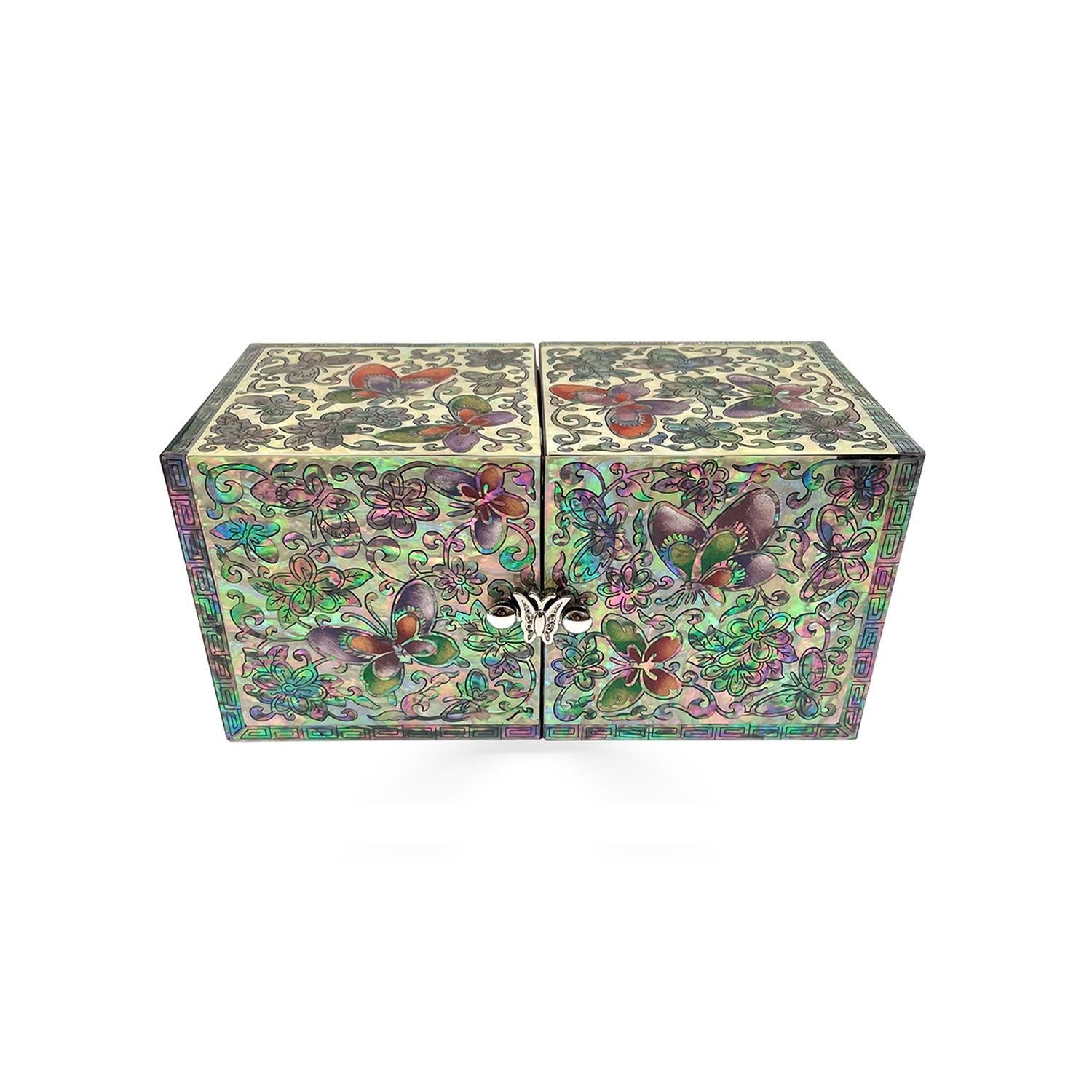 Holographic Butterflies And Peonies Chest With Drawers-nunchi