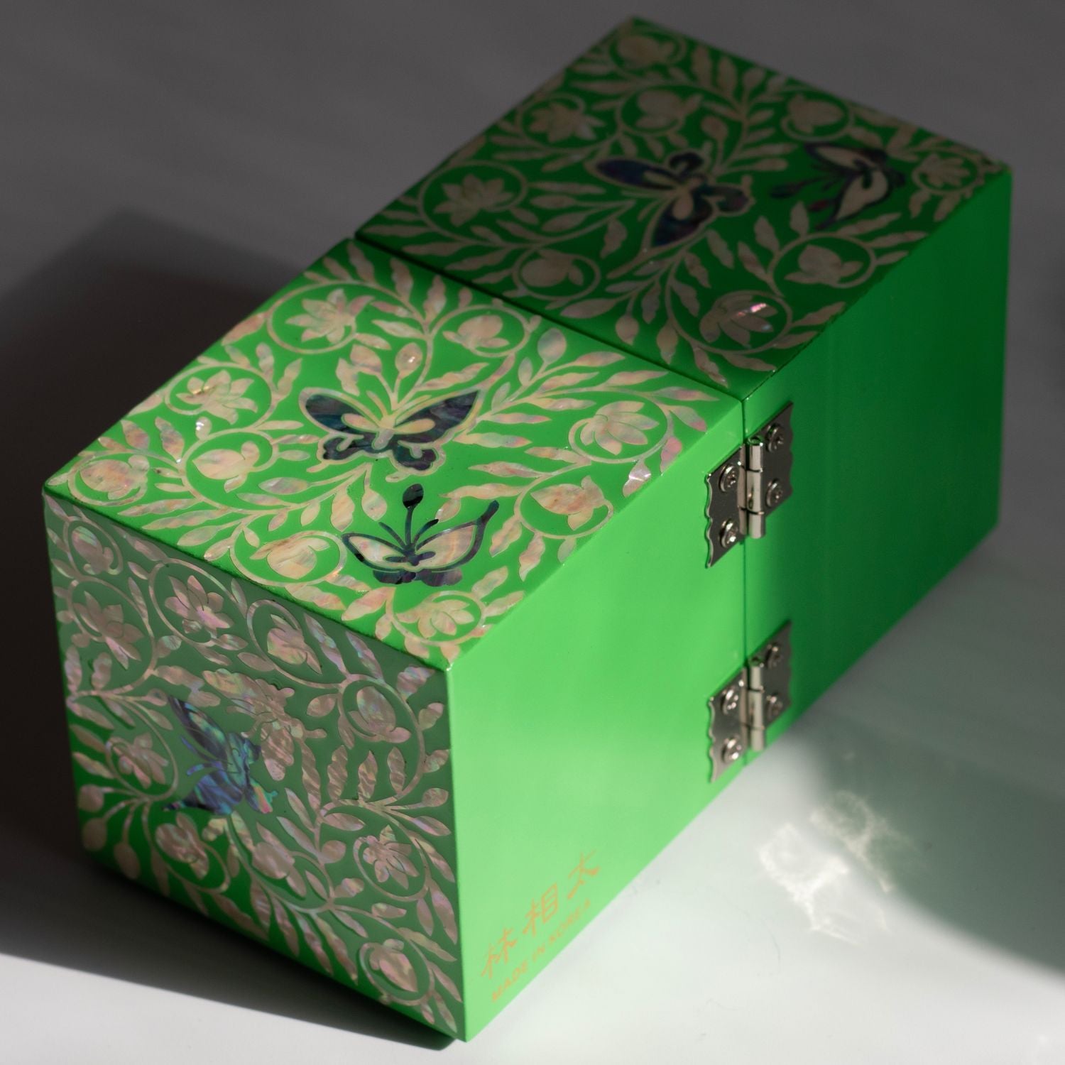 Hot Green Butterfly Sky Jewelry Chest With Drawers NUNCHI