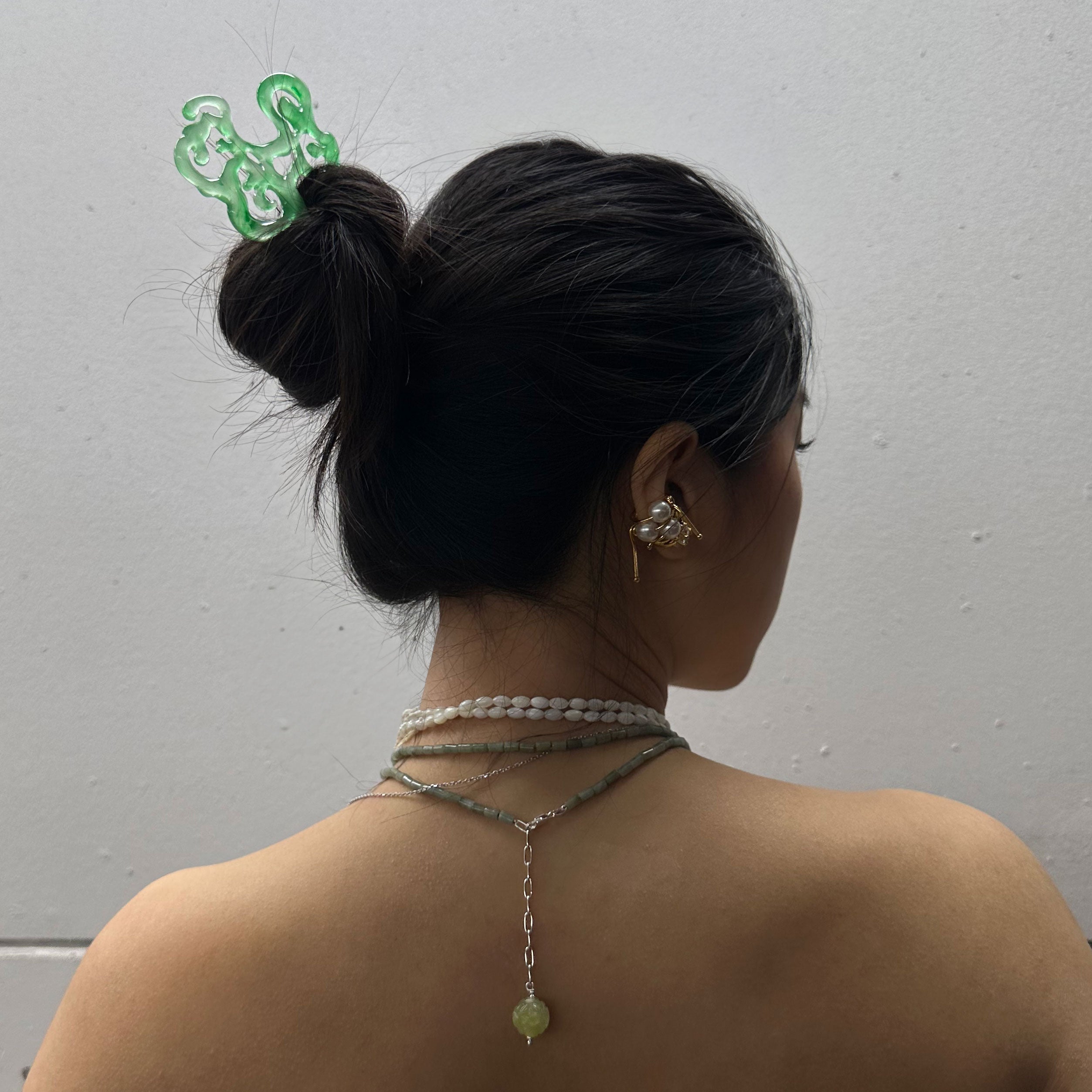 Tortoise Shell Smoky Cloud Hair Chopstick-nunchi