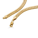Bold Herringbone Chain Necklace - Gold-nunchi